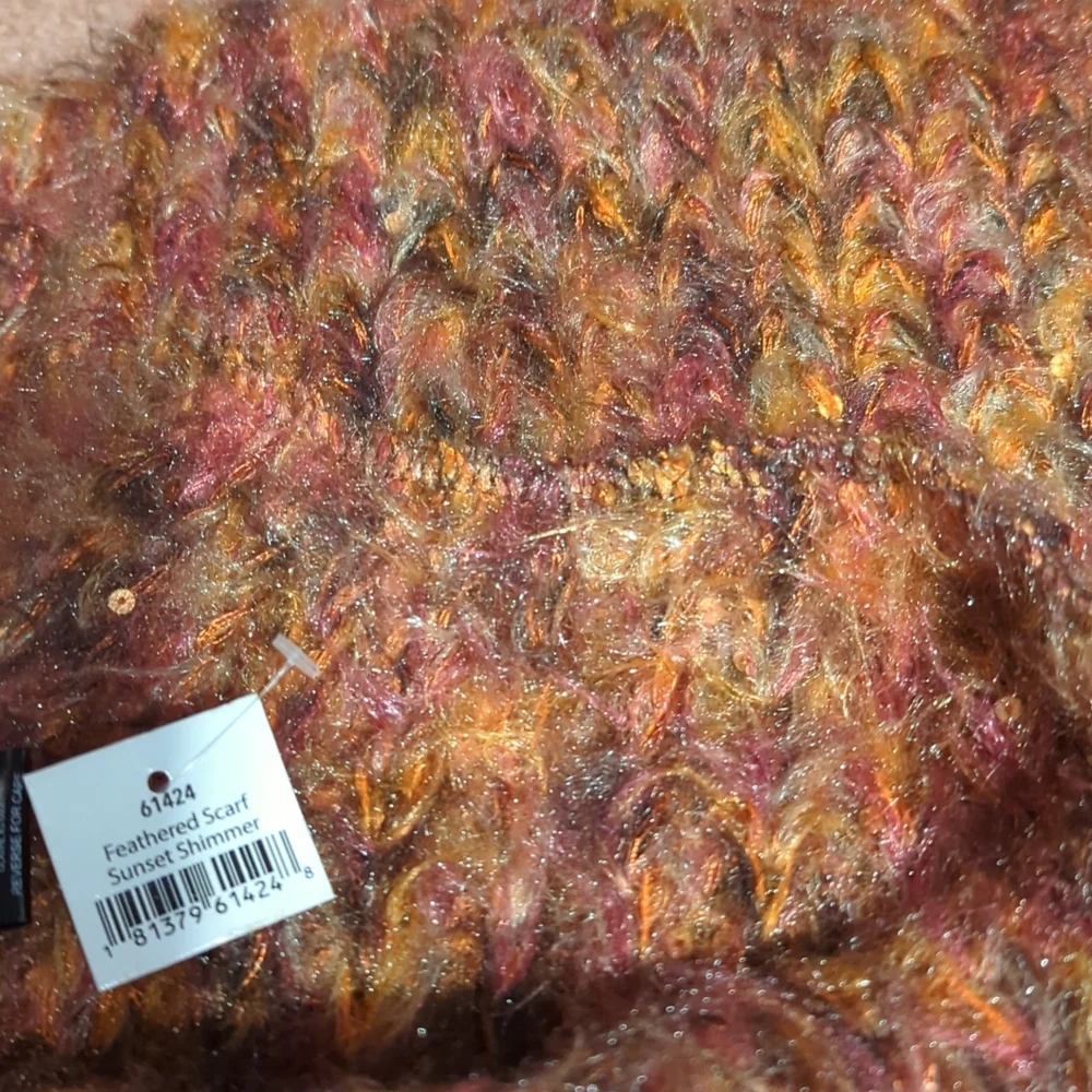 Amanda Blu. Feathered Scarf Sunset Shimmer SALE SALE